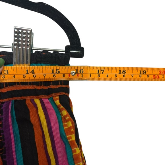 NWT VTG Woodstock 80s Live in Color Colorful Cotton Stripped Shorts Size Medium - Picture 8 of 11